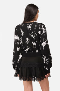 Dangerfield NZ - Demons Goth Cardigan - black