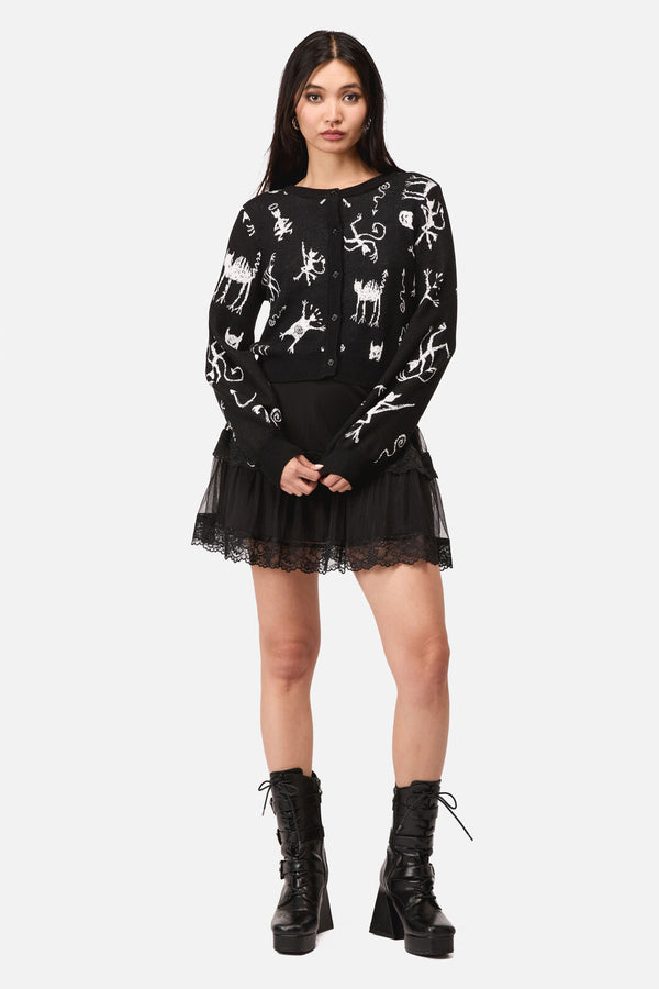 Dangerfield NZ - Demons Goth Cardigan - black
