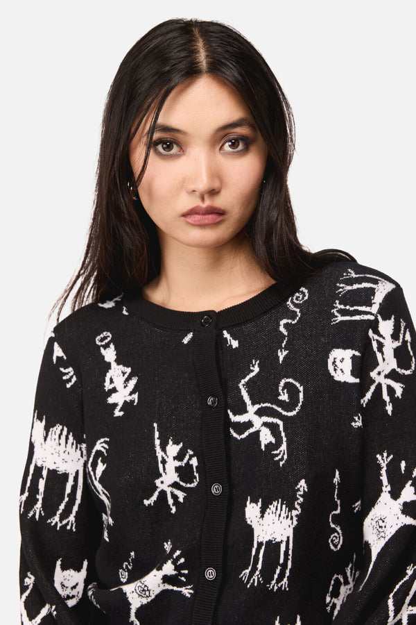 Dangerfield NZ - Demons Goth Cardigan - black