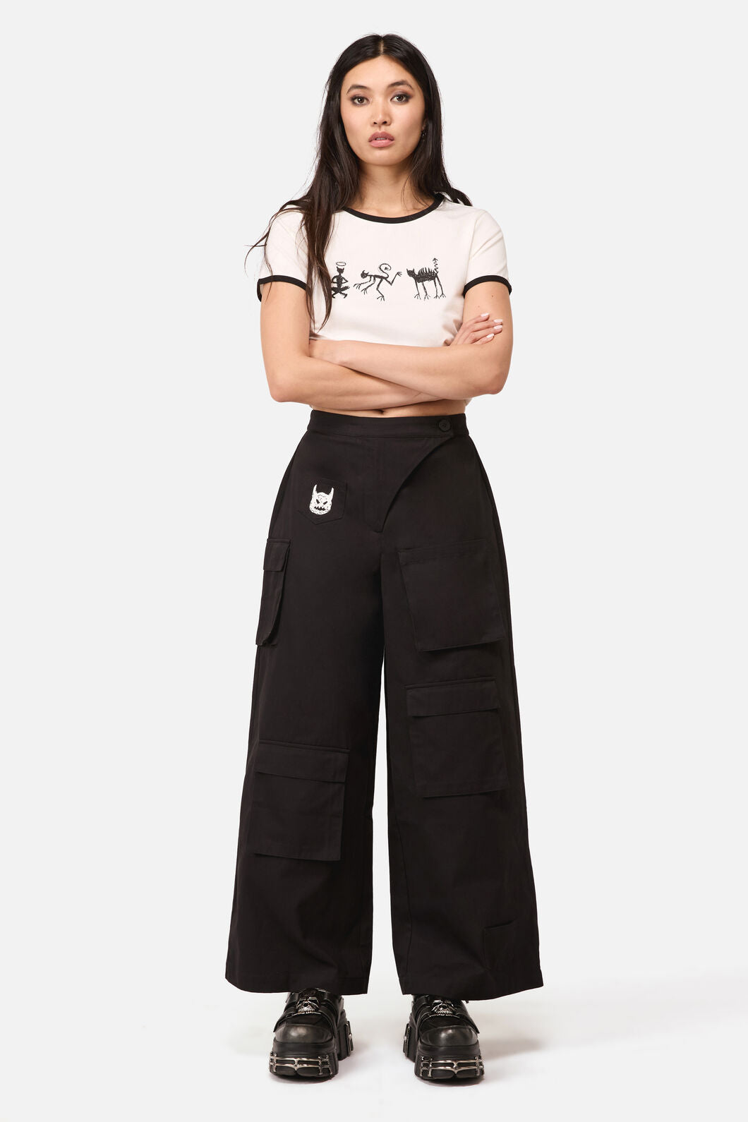 Dangerfield NZ - Demons Goth Cargo Pant - black