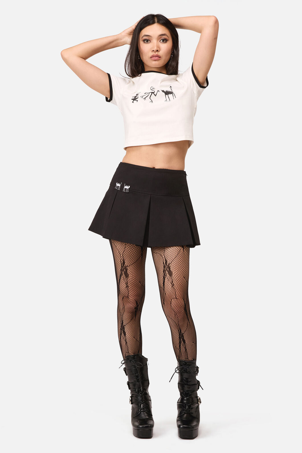 Dangerfield NZ - Demons Goth Mini Skort - black