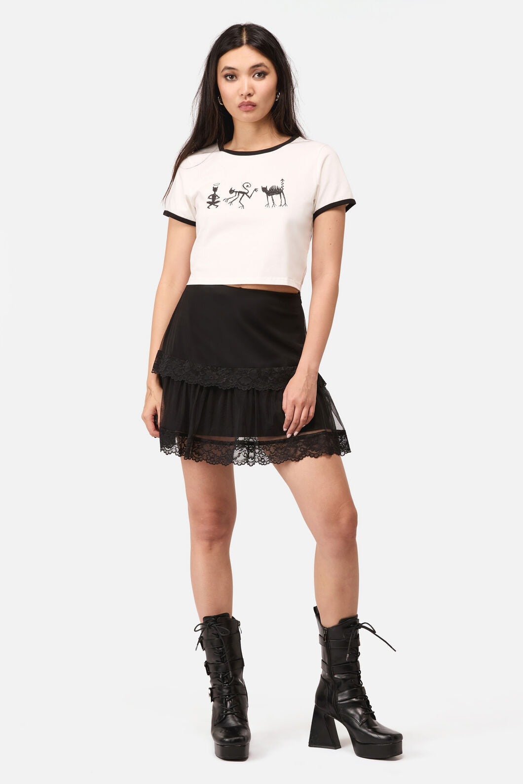 Dangerfield NZ - Lil Demons Goth Tee - white