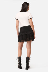 Dangerfield NZ - Spiralling Goth Mini Skirt - black