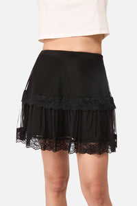 Dangerfield NZ - Spiralling Goth Mini Skirt - black