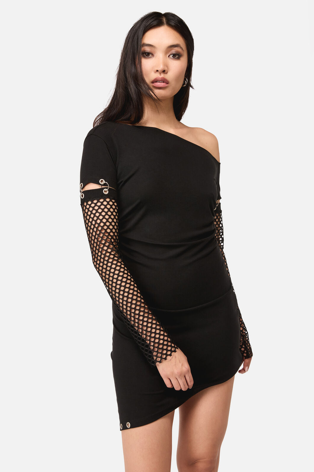 Dangerfield NZ - Spiralling Goth Mini Dress - black
