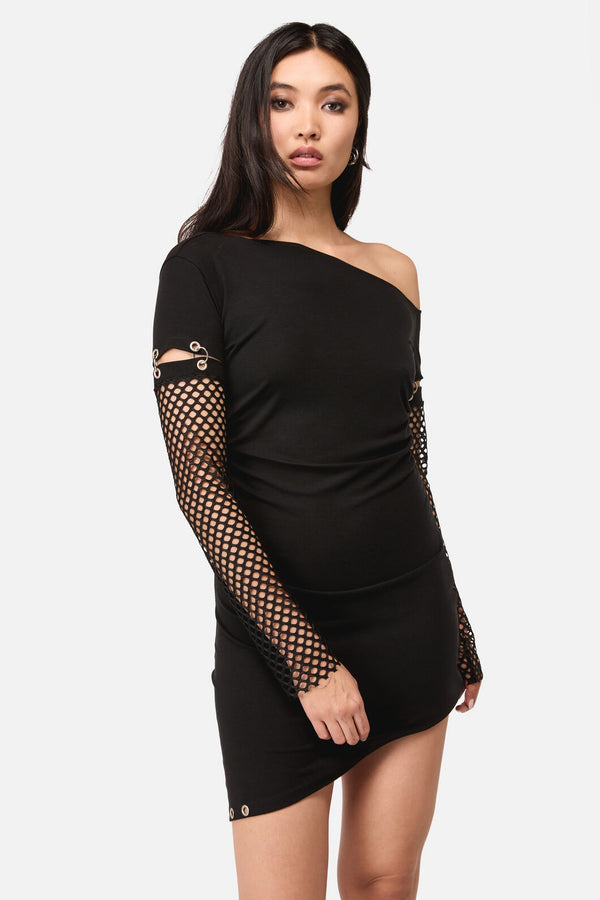 Dangerfield NZ - Spiralling Goth Mini Dress - black