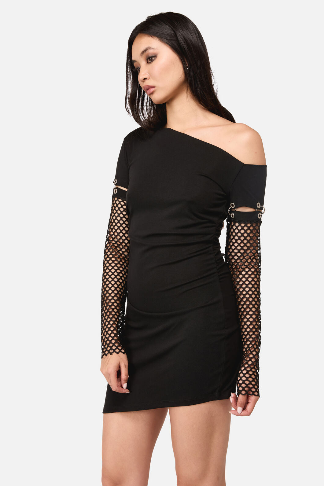 Dangerfield NZ - Spiralling Goth Mini Dress - black
