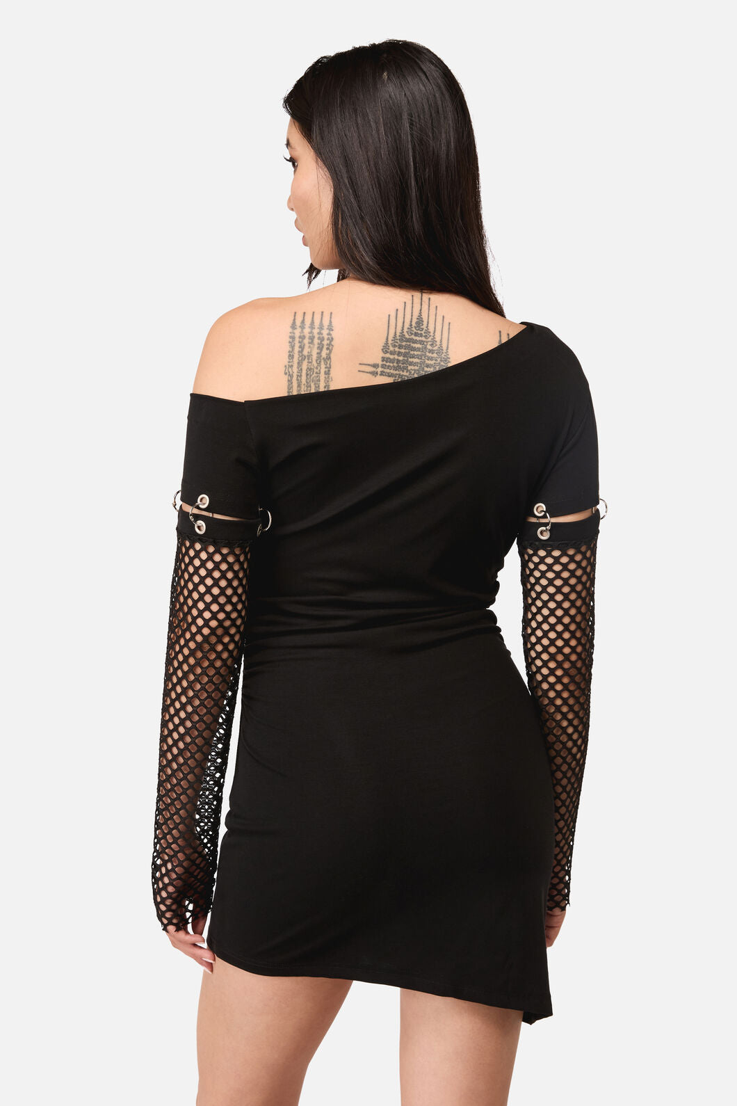 Dangerfield NZ - Spiralling Goth Mini Dress - black