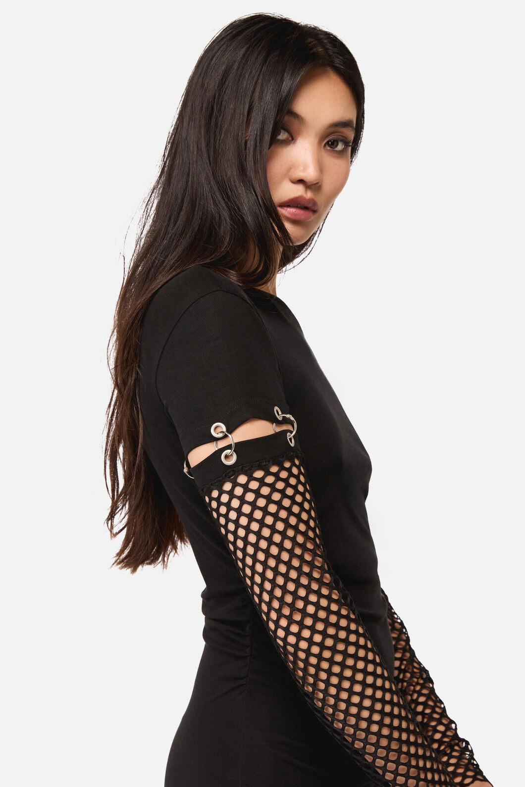 Dangerfield NZ - Spiralling Goth Mini Dress - black