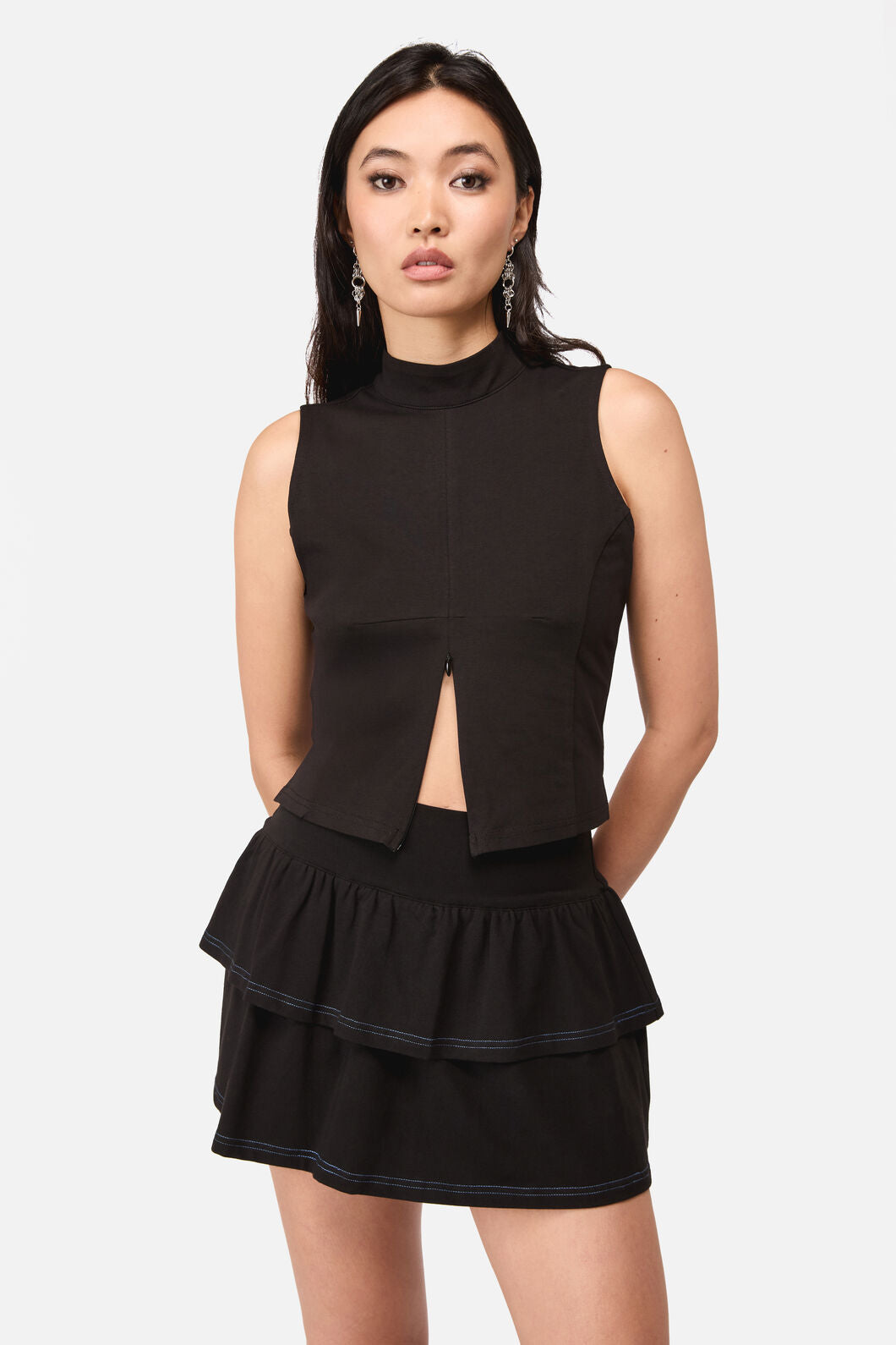 Dangerfield NZ - Beelzebub Goth Top - black