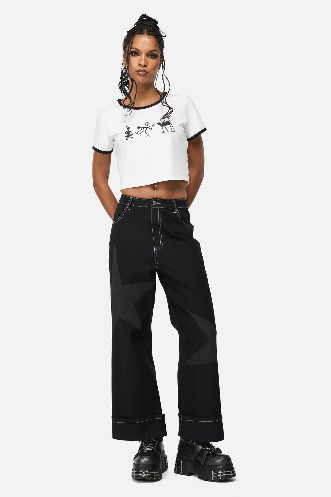 Dangerfield NZ - Beelzebub Goth Jean - black