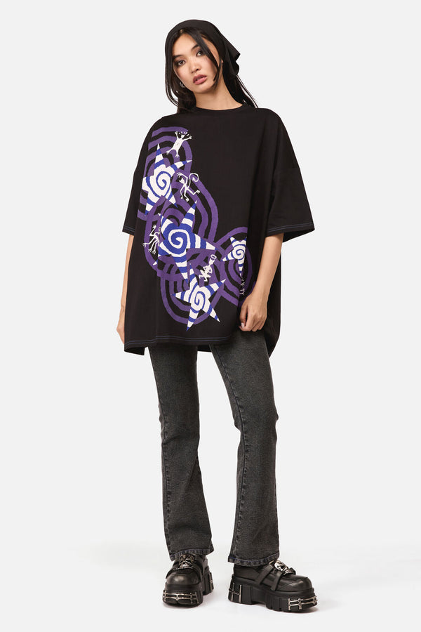 Dangerfield NZ - Spiralling Goth Oversized Tee - black