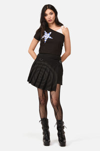 Dangerfield NZ - Spiralling Goth Mini Skirt - black