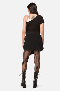 Dangerfield NZ - Spiralling Goth Mini Skirt - black