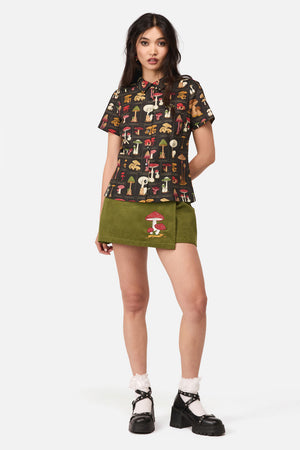 Dangerfield NZ - Fungus Cottagecore Blouse - black