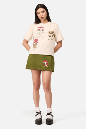 Dangerfield NZ - Mushie Print Tee - cream