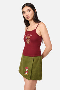 Dangerfield NZ - Shittake Embroidered Tank - red