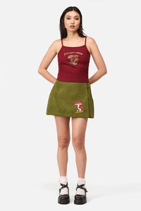 Dangerfield NZ - Shittake Embroidered Tank - red
