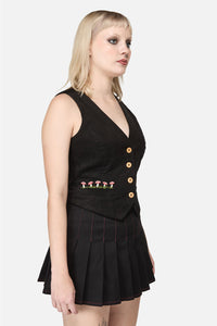 Dangerfield NZ - Toadstool Cord Vest - black