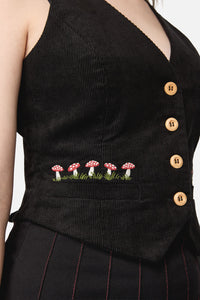 Dangerfield NZ - Toadstool Cord Vest - black