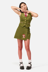 Dangerfield NZ - Toadstool Cord Vest - green