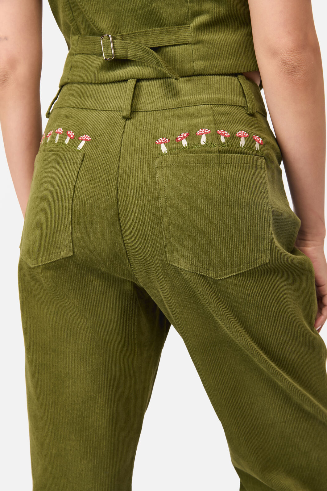 Dangerfield NZ - Toadstool Cord Flare Pant - green