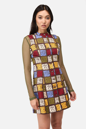 Dangerfield NZ - Stampz Goth Mini Dress - multi
