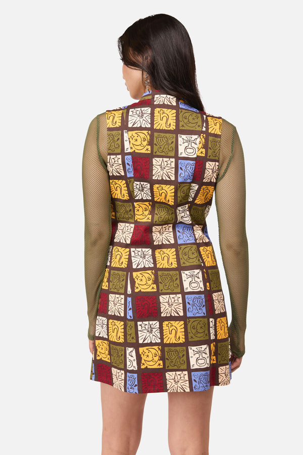 Dangerfield NZ - Stampz Goth Mini Dress - multi