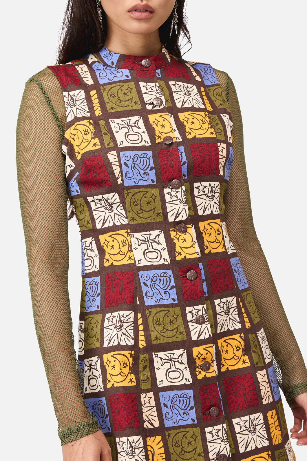 Dangerfield NZ - Stampz Goth Mini Dress - multi