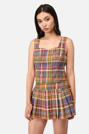 Dangerfield NZ - Alchemy Tartan Corset - multi