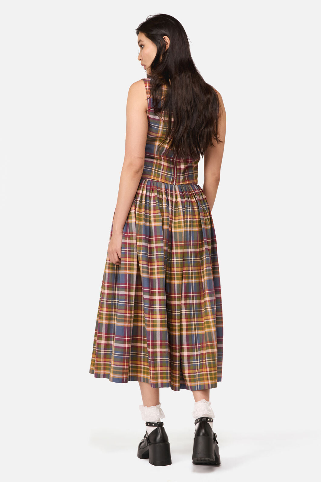 Dangerfield NZ - Alchemy Tartan Midi Skirt - multi