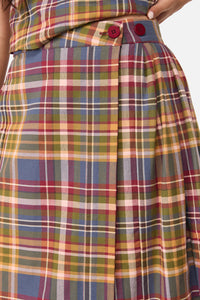 Dangerfield NZ - Alchemy Tartan Midi Skirt - multi