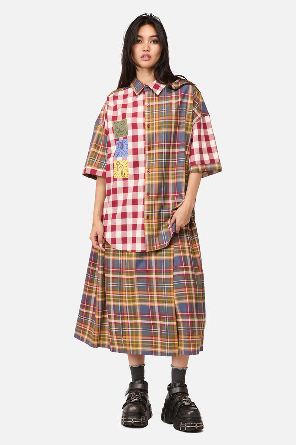 Dangerfield NZ - Alchemy Tartan Midi Skirt - multi