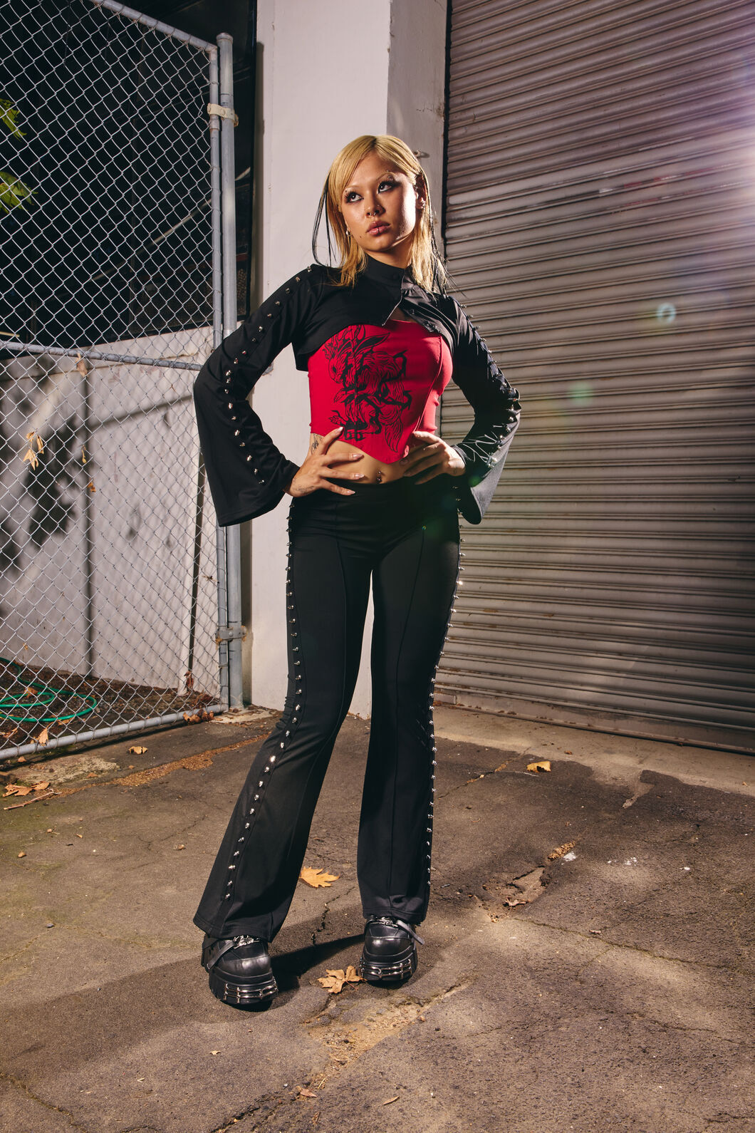 Dangerfield NZ - So Cynical V Front Legging - black