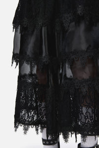 Dangerfield NZ - So Cynical Lace Midi Skirt - black