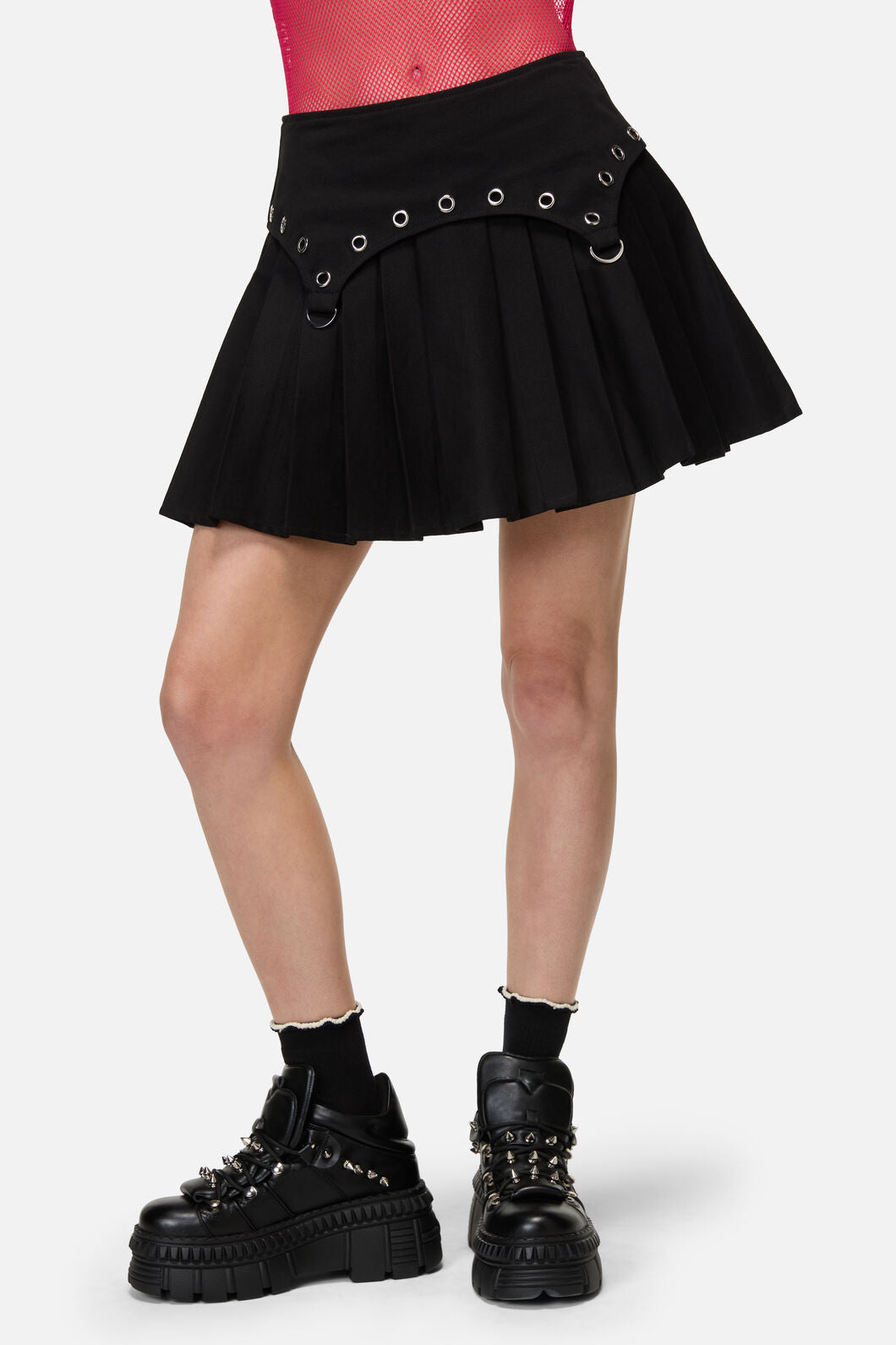 Dangerfield NZ - Mischief Goth Eyelet Skort - black