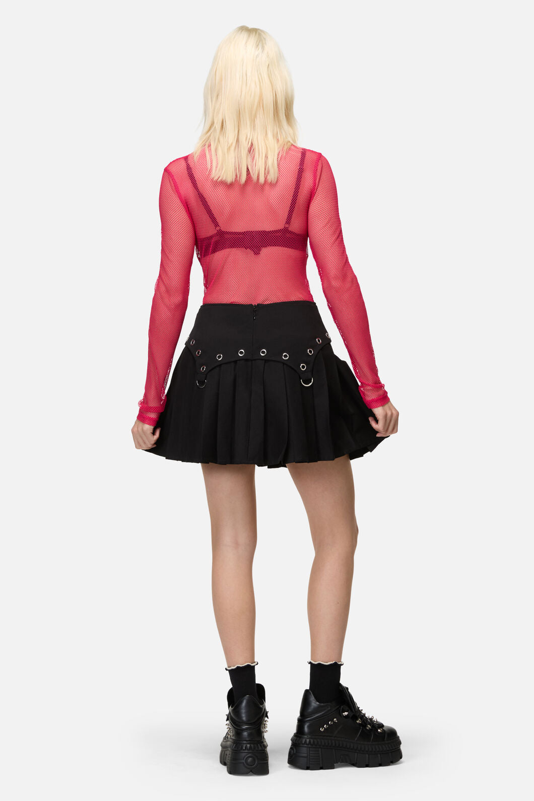 Dangerfield NZ - Mischief Goth Eyelet Skort - black