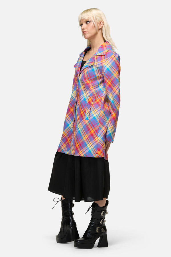 Dangerfield NZ - Sunshine Tartan Coat - multi