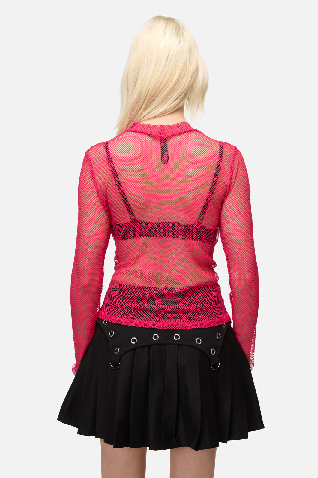 Dangerfield NZ - Mischief Mesh Top - pink