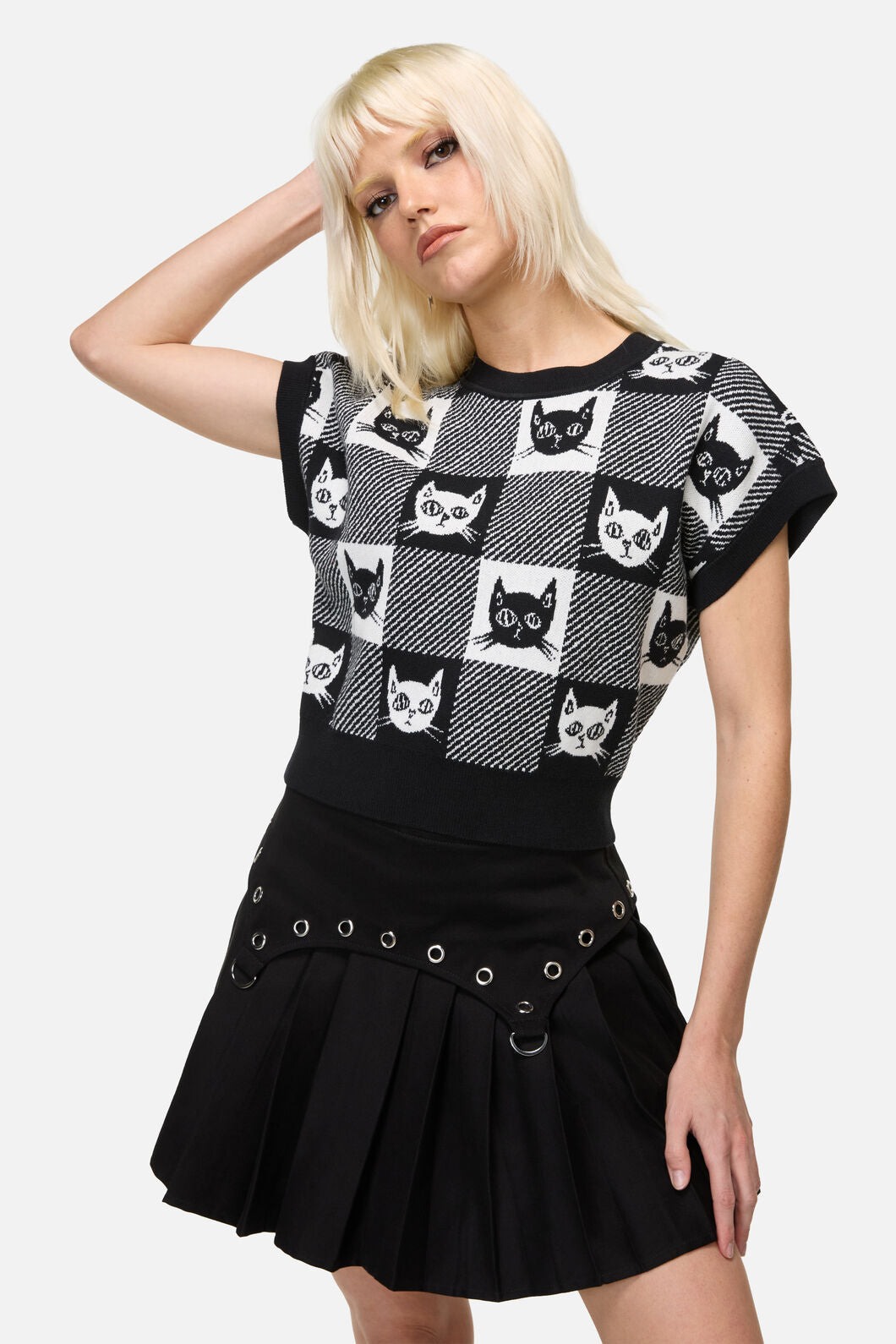Dangerfield NZ - Atomic Cat Knit - black-white