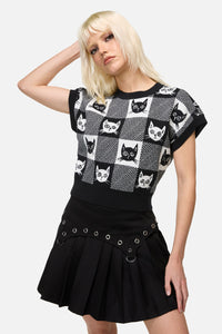 Dangerfield NZ - Atomic Cat Knit - black-white