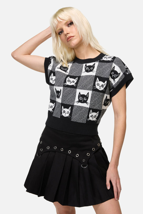 Dangerfield NZ - Atomic Cat Knit - black-white