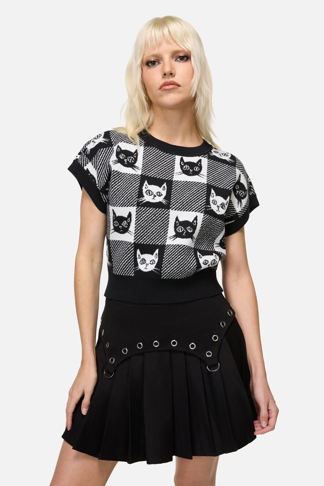 Dangerfield NZ - Atomic Cat Knit - black-white