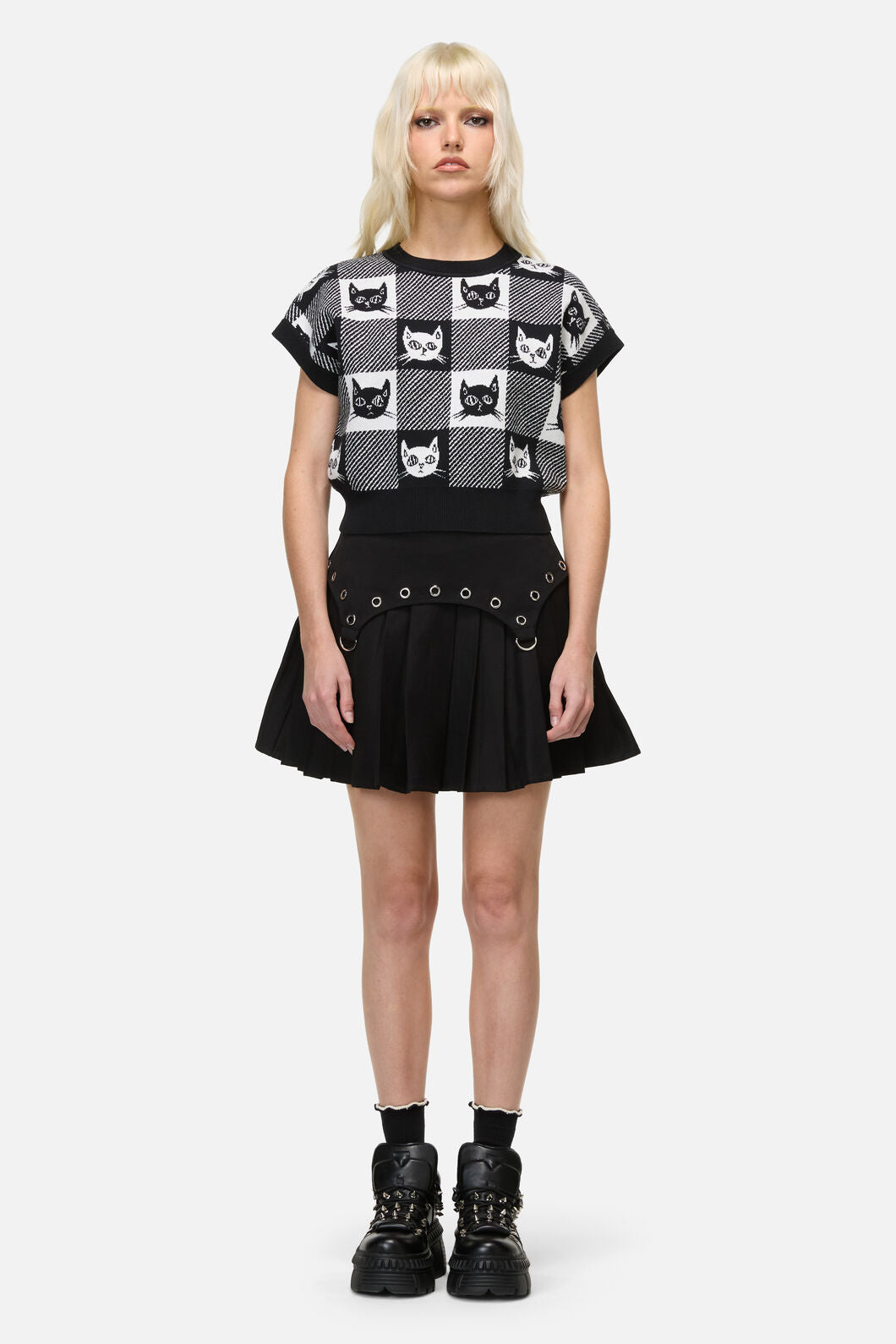 Dangerfield NZ - Atomic Cat Knit - black-white