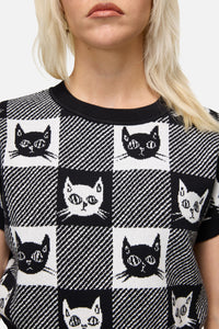 Dangerfield NZ - Atomic Cat Knit - black-white