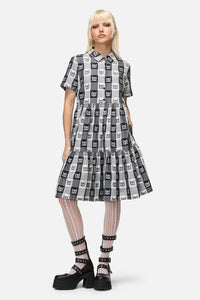 Dangerfield NZ - Atomic Cat Dress - black-white