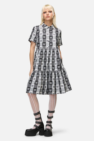Dangerfield NZ - Atomic Cat Dress - black-white