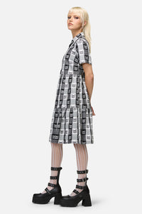 Dangerfield NZ - Atomic Cat Dress - black-white