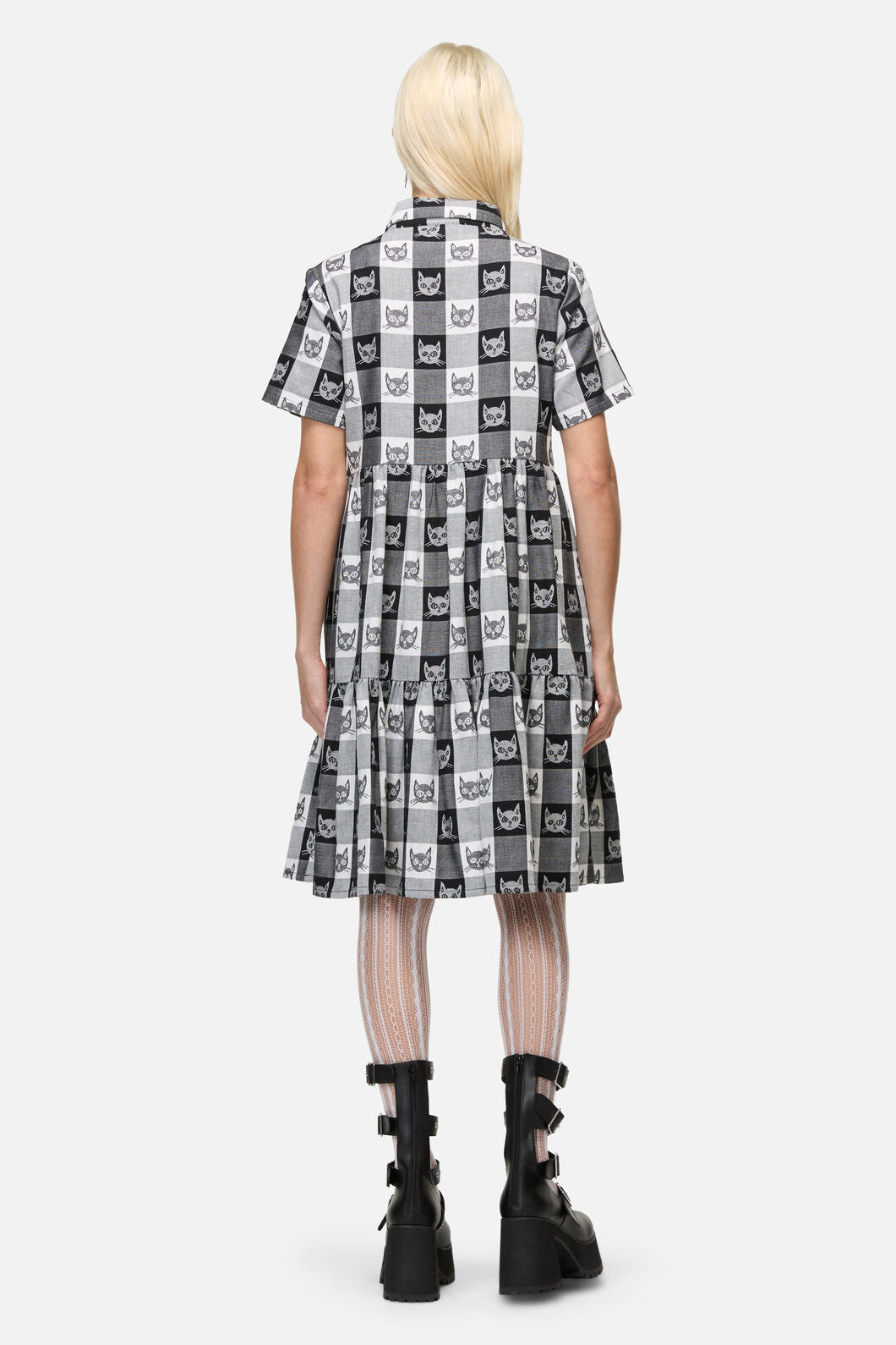 Dangerfield NZ - Atomic Cat Dress - black-white