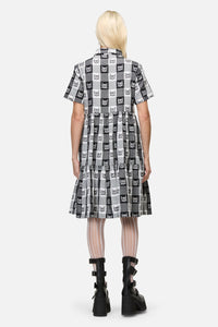 Dangerfield NZ - Atomic Cat Dress - black-white